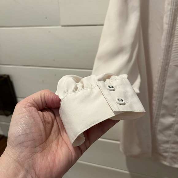 🤍WINDSMOOR Pleated Front Blouse -beige - Size 20 - Picture 7 of 8